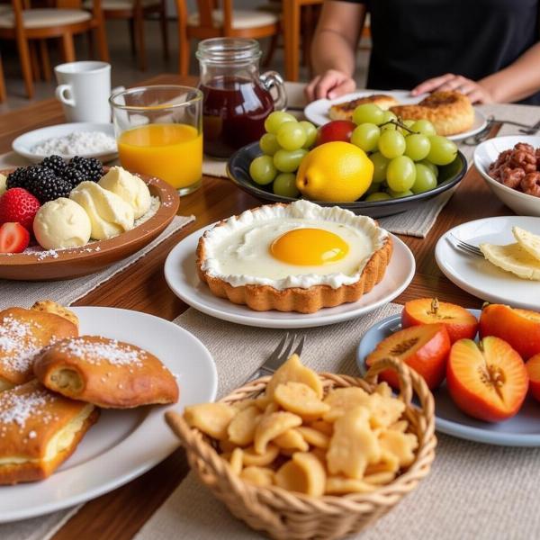 Café da manhã na Pousada Engenho do Sonho