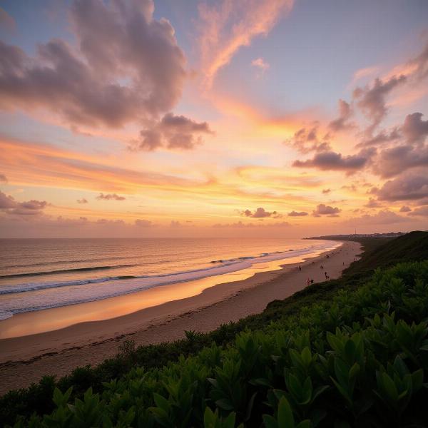 Paisagem da Praia do Sonho em Itanhaém