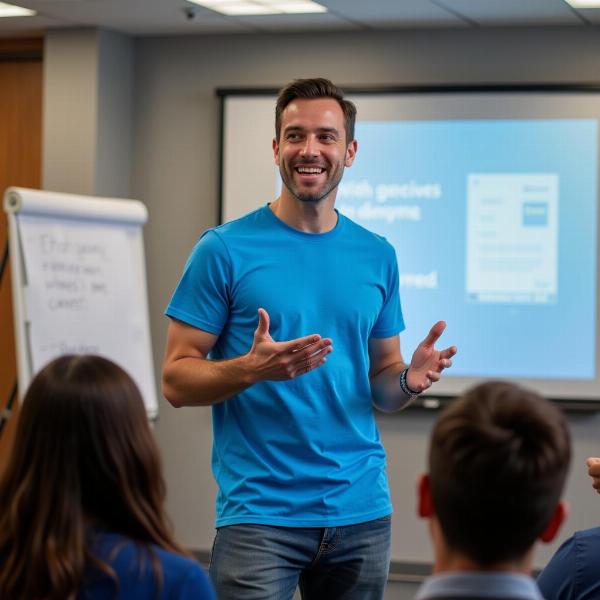 Sonhar com camiseta azul: Comunicação e expressão