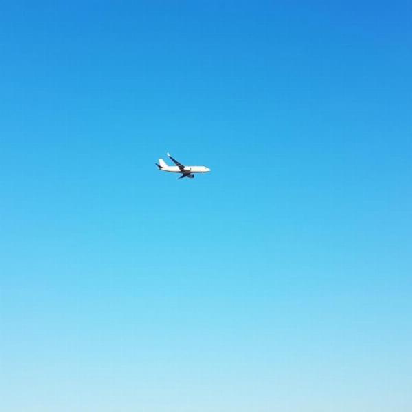 Sonhar com avião voando alto no céu azul