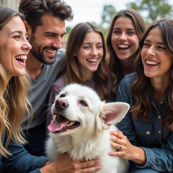 Sonhar com cachorro branco brincando: Conexões e afeto