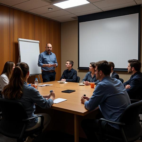 Sonhar com reunião com colega de trabalho homem