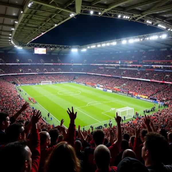 Sonhar com estádio de futebol lotado