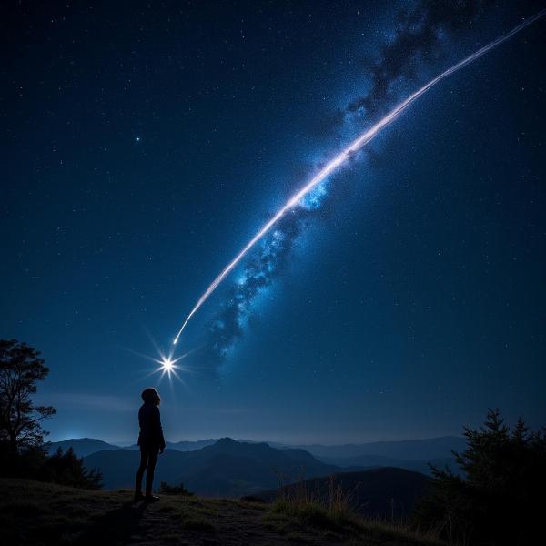 Sonhar com estrela cadente e sorte