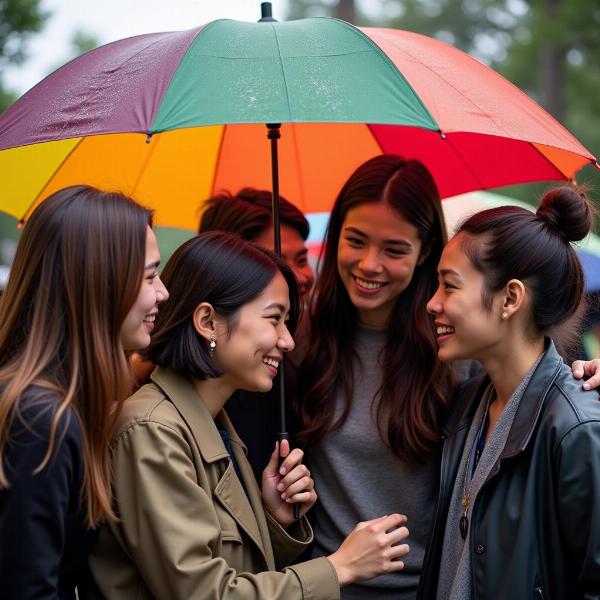 Sonhar com guarda-chuva aberto: acolhimento