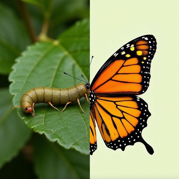 Sonhar com larvas simboliza transformação como a borboleta