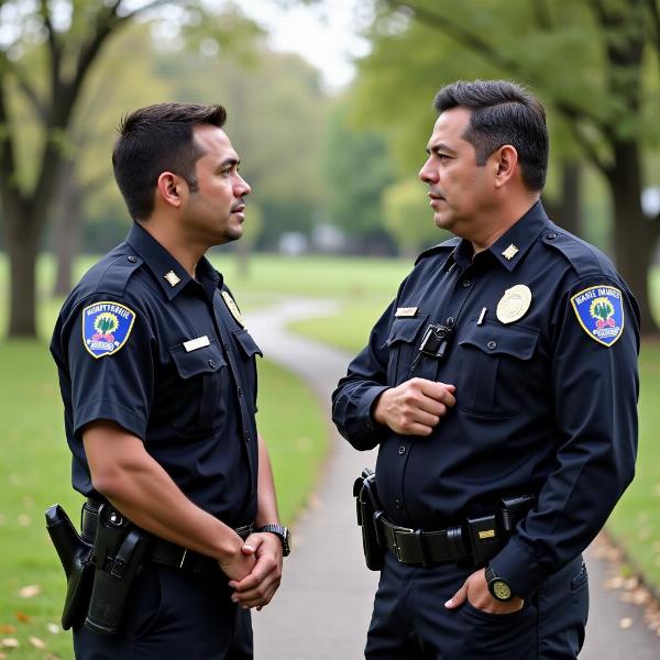 Sonhar com policial conversando