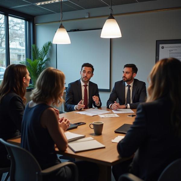 Sonhar com colegas de trabalho em uma reunião