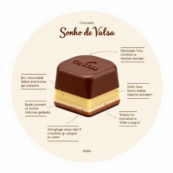 Composição do Sonho de Valsa: Chocolate, Recheio e Wafer