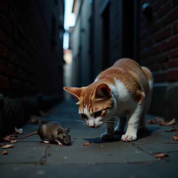 Sonho com gato caçando rato simbolizando superação e controle