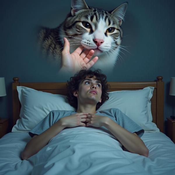 Sonho com gato mordendo a mão: Significado