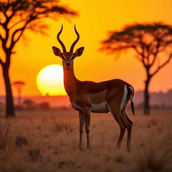 Sonho com impala na savana